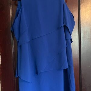 Tahari Royal Blue Asymmetrical Dress